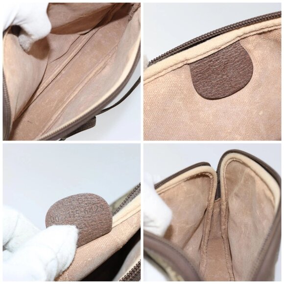 GUCCI GG Canvas Shoulder Bag PVC Leather Beige Auth sw1583 - Picture 15 of 16